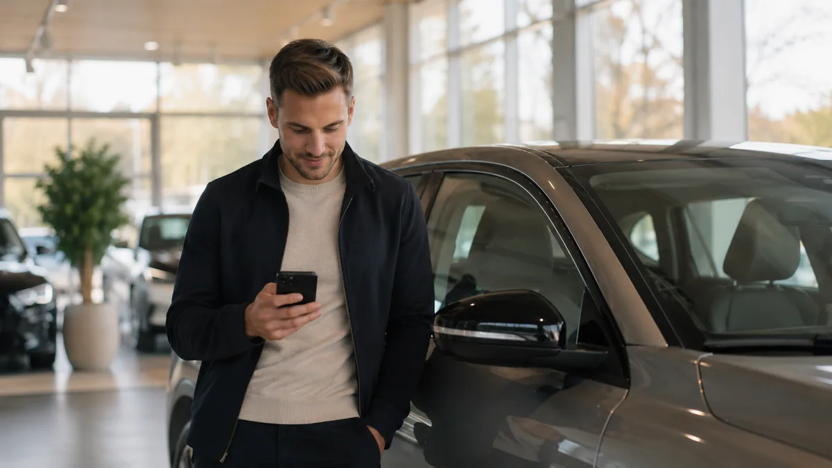 Auto järelmaksuga - paindlik viis uue või kasutatud auto ostmiseks 1 Auto järelmaksuga – inimene ostab auto järelmaksuga ja võrdleb rahastuspakkumisi